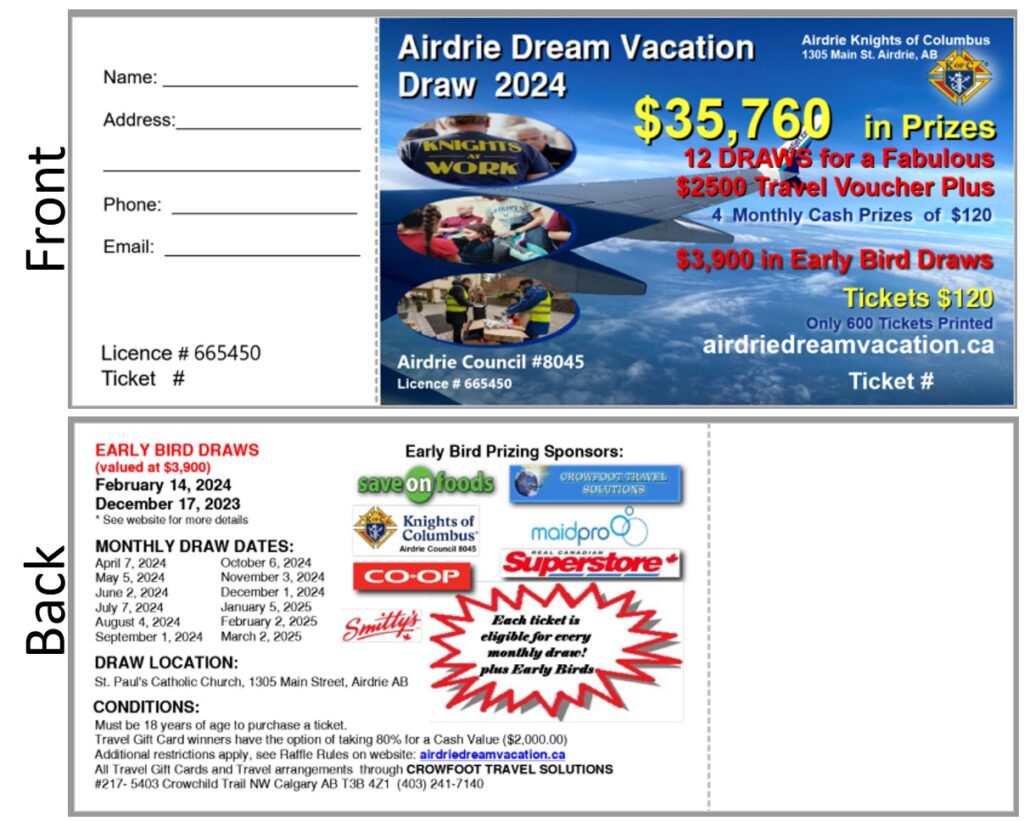 2024 Dream Vacation Ticket
