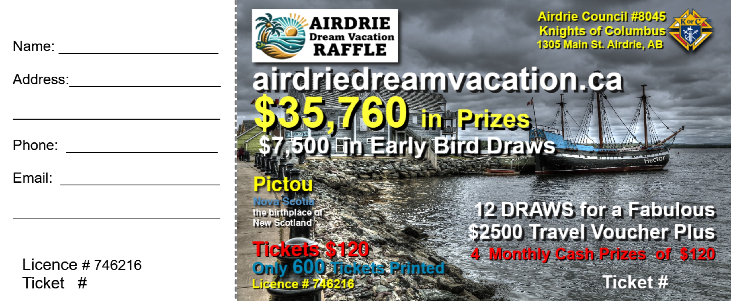 2026 Dream Vacation Ticket