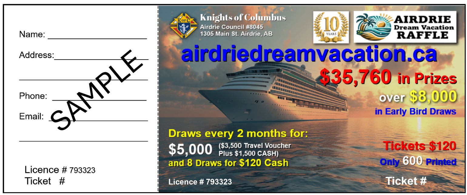 2027 Dream Vacation Ticket